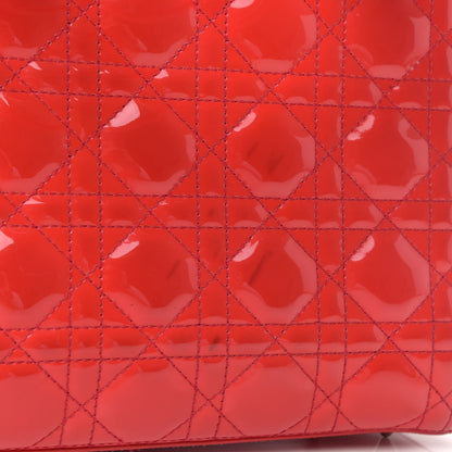 Christian Dior Patent Cannage Medium Lady Dior Red 5 of 5