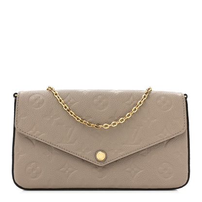 Louis Vuitton Empreinte Pochette Felicie Chain Wallet Tourterelle 1 of 12