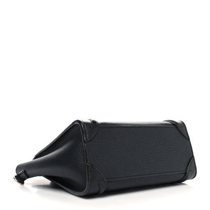 Celine Drummed Calfskin Nano Luggage Black 4 of 11