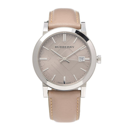 Burberry Stainless Steel Calfskin 38mm The City Quartz Watch Beige BU9010 1 of 5