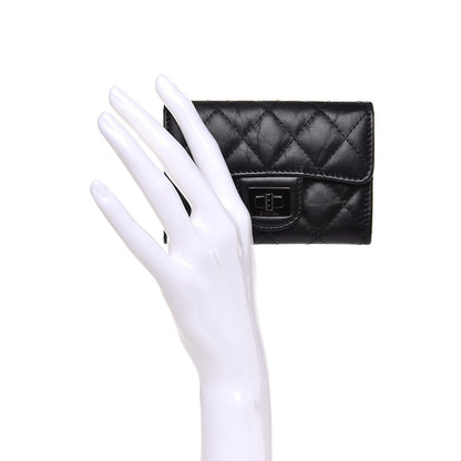 Chanel Aged Calfskin Quilted Reissue Flap Card Holder So Black 2 of 9