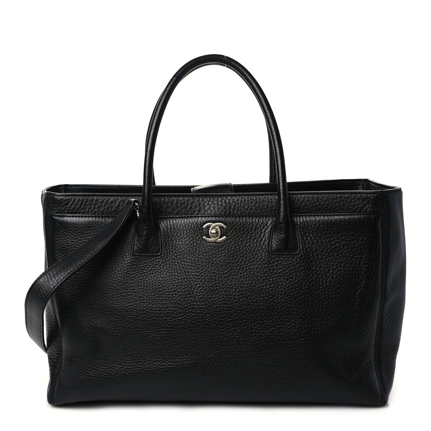 Chanel Deerskin Cerf Executive Shopper Tote Black 1 of 10