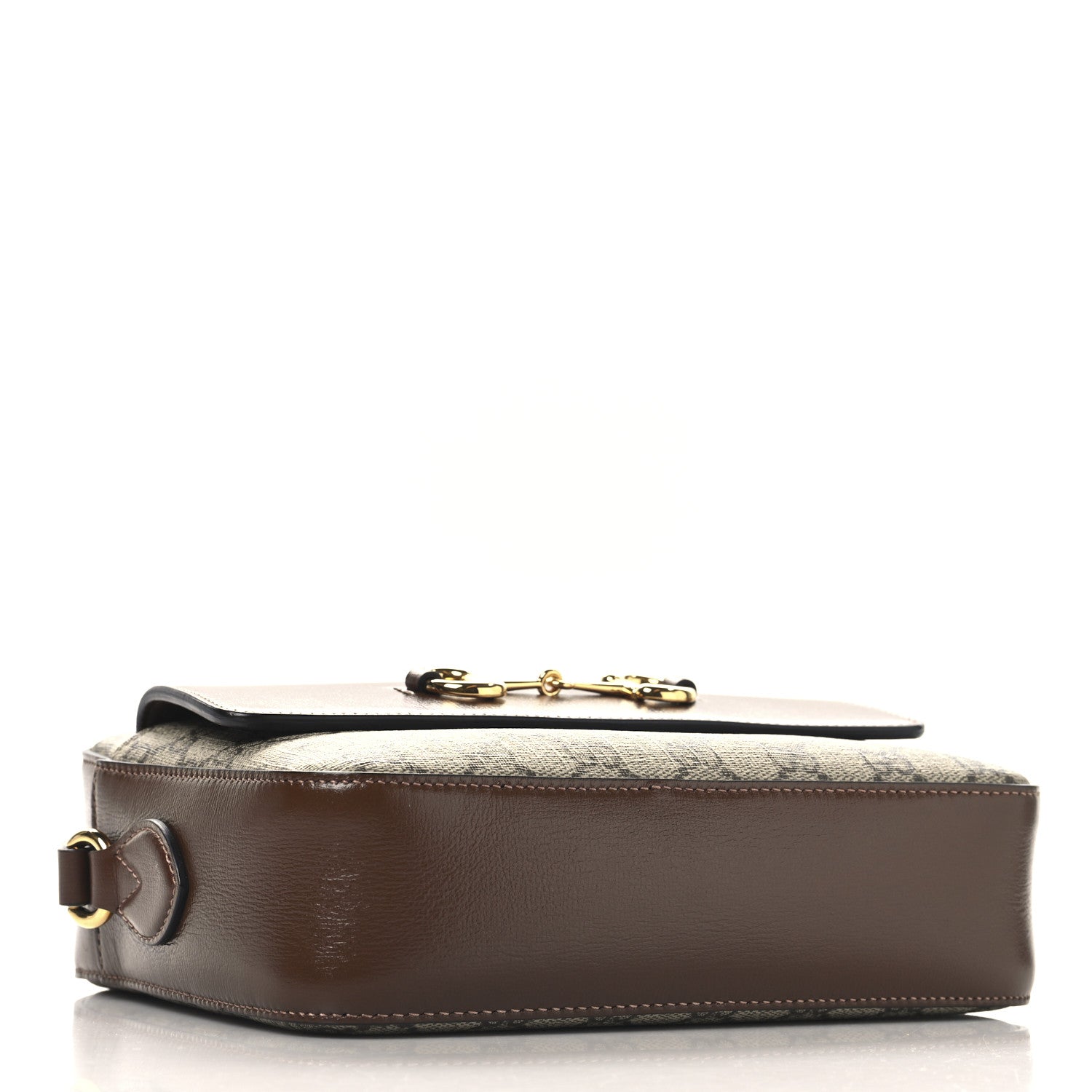 Gucci GG Supreme Monogram Small Horsebit 1955 Shoulder Bag Beige Brown Sugar 4 of 12