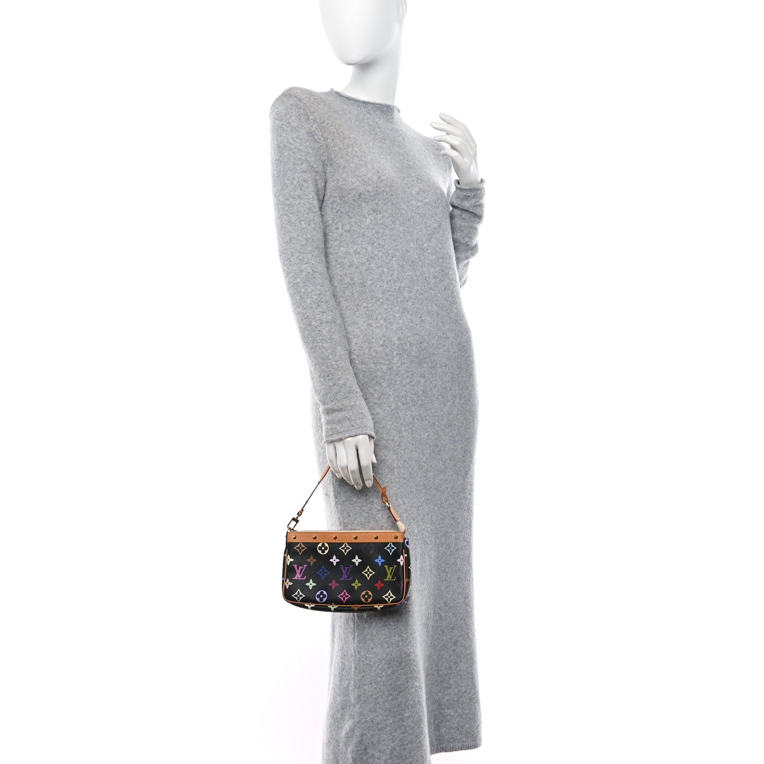Louis Vuitton Monogram Multicolor Pochette Accessories Black 2 of 10