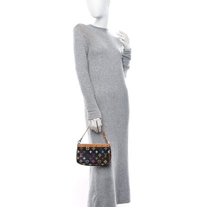 Louis Vuitton Monogram Multicolor Pochette Accessories Black 2 of 10