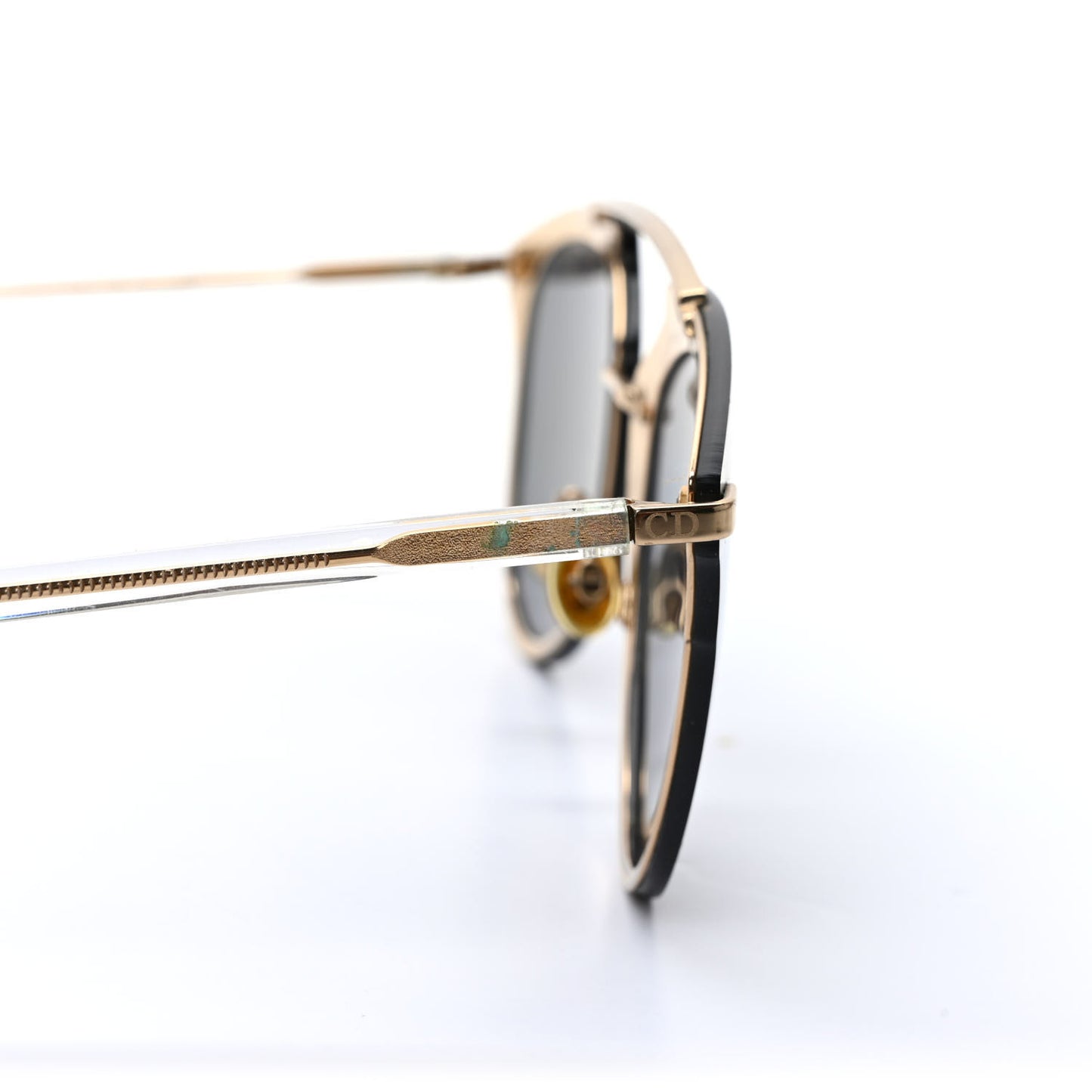 Reflected Prism Mirrored Sunglasses Black Gold