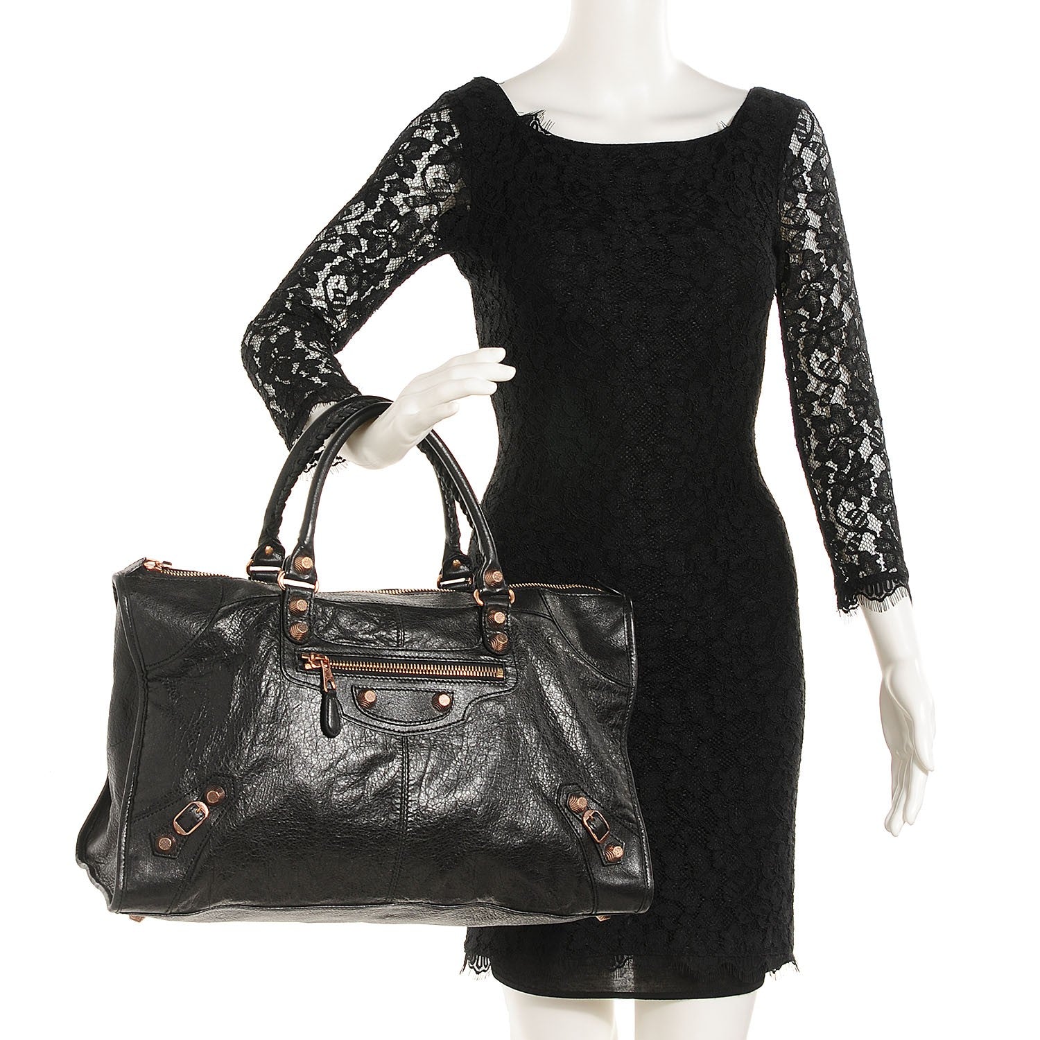 Balenciaga Agneau Giant 12 Rose Gold Hardware Work Black 2 of 11