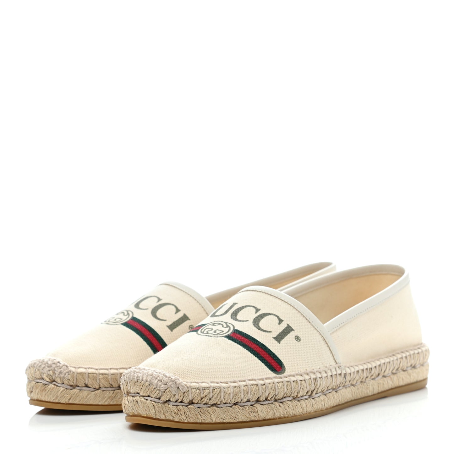 Canvas Logo Espadrilles 39 Greggio White