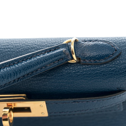 Hermes Chevre Mysore Mini Kelly Sellier 20 Bleu Saphir 13 of 14