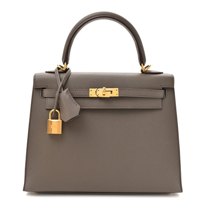 Hermes Epsom Kelly Sellier 25 Etain 1 of 11