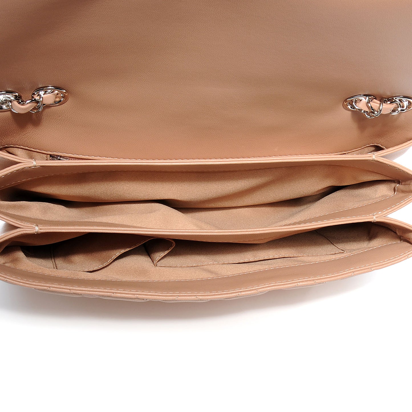Lambskin Quilted Jumbo Chanel 3 Flap Beige