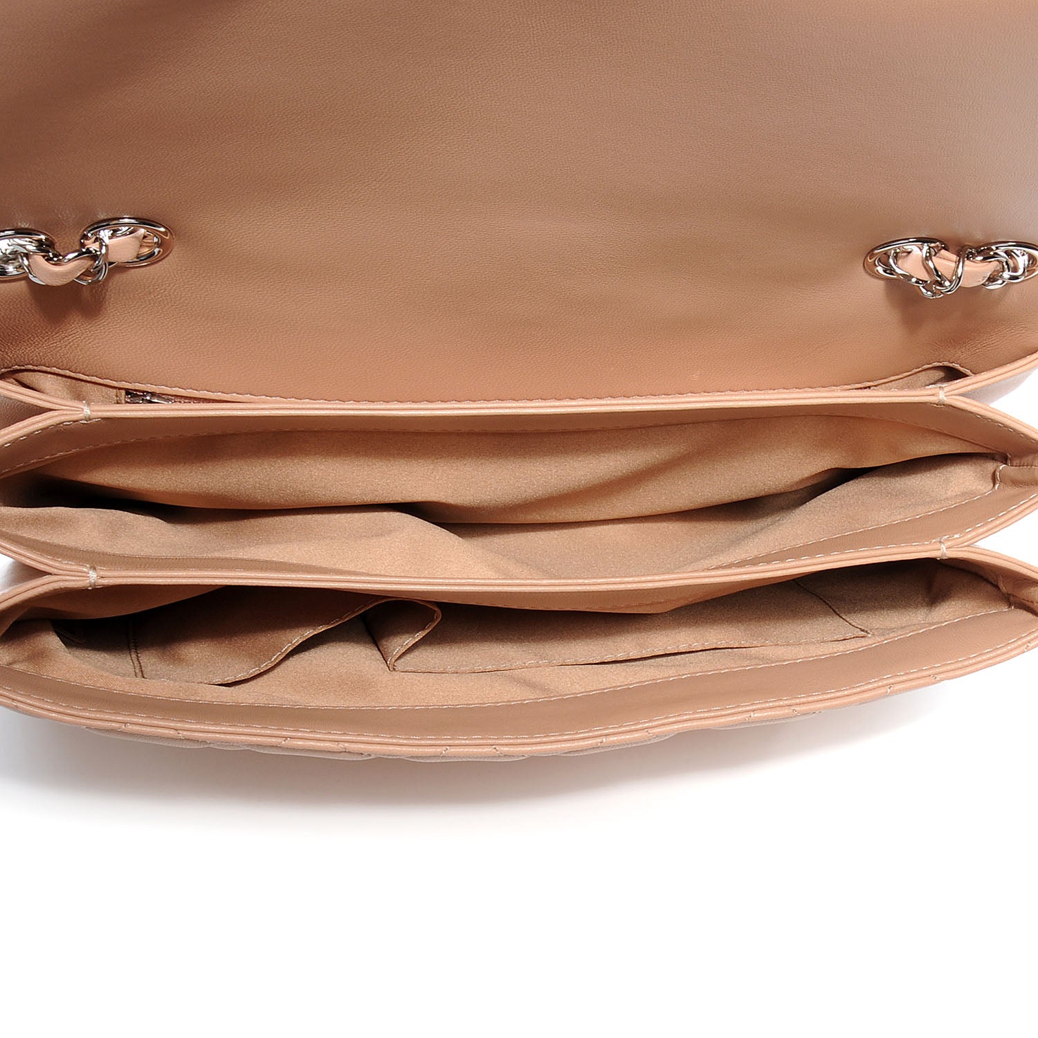 Chanel Lambskin Quilted Jumbo Chanel 3 Flap Beige 6 of 8