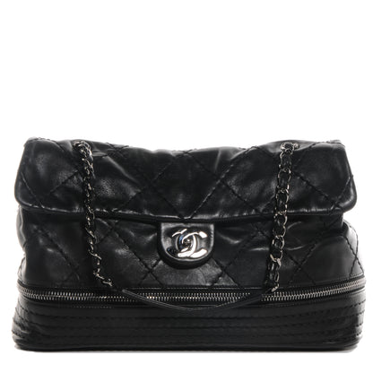 Chanel Calfskin Large Expandable Flap Bag Black 1 of 6