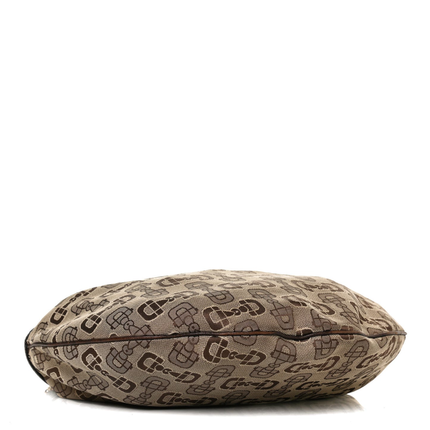 Canvas Horsebit Glam Hobo Dark Brown