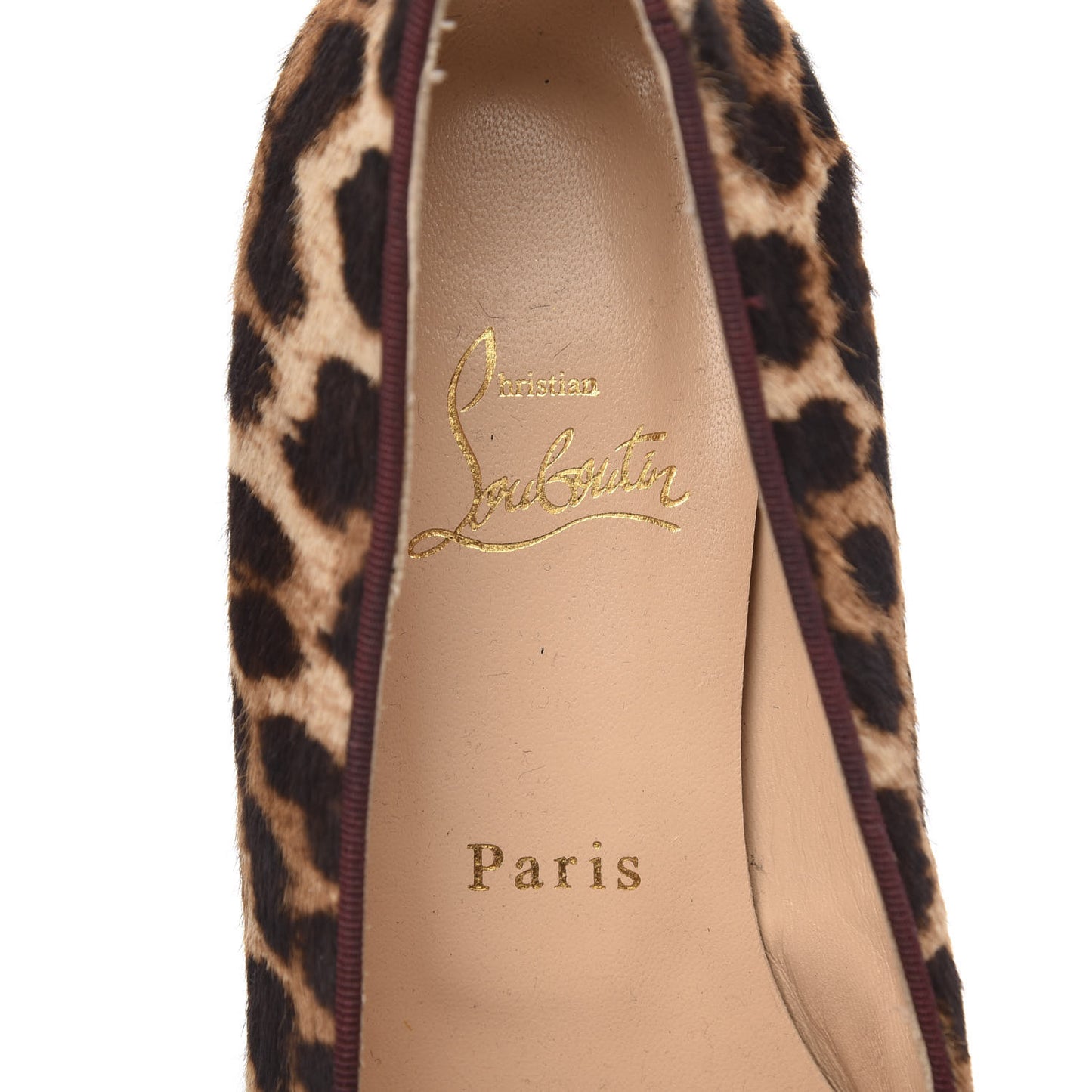 Leopard Print Cap Toe I Love My Loubies Loafers 38 Rouge Imperial