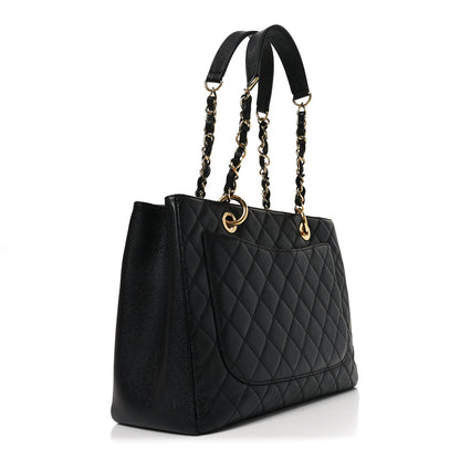Chanel Caviar Quilted Grand Shopping Tote GST Black 3 of 10