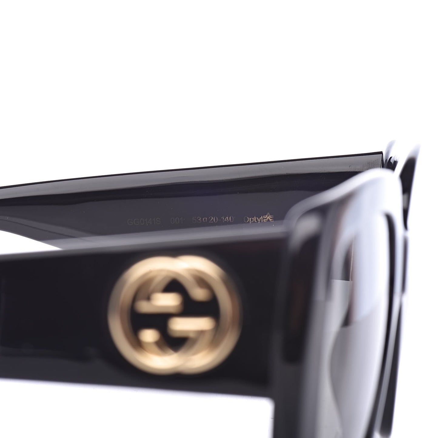 Acetate Square Frame Sunglasses GG0141S Black