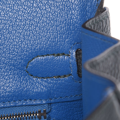 Hermes Togo Swift Officier Birkin 25 Vert Cypress Bleu Zellige 9 of 34