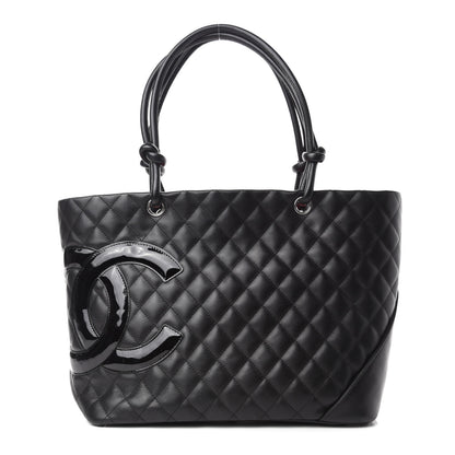 Chanel Calfskin Quilted Large Cambon Tote Black 1 of 10