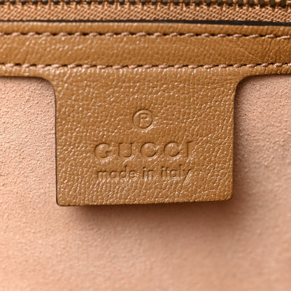 Gucci New Sakai Calfskin Lux Web Medium Dahlia Top Handle Shoulder Bag Quarz Beige 6 of 14