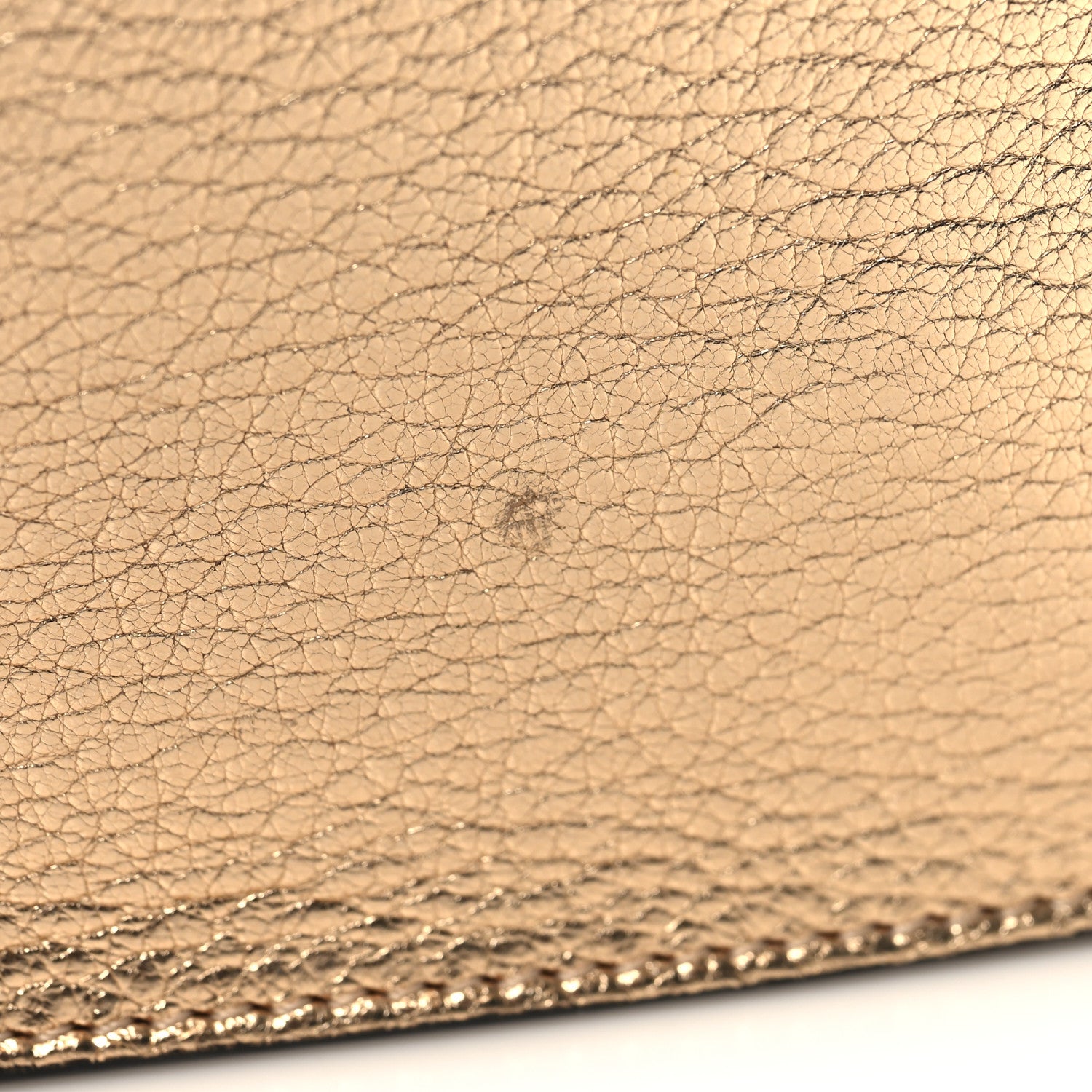 Chloe Metallic Grained Calfskin Gabrielle Gold Chestnut 15 of 15