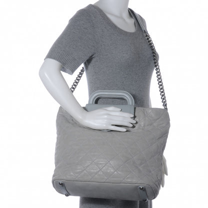 Chanel Iridescent Calfskin In The Mix Shopping Tote Grey 2 of 7