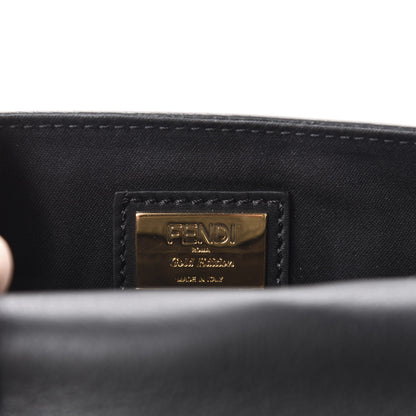 Fendi Vitello Dolce Studded Mini 3Baguette Shoulder Bag Black Gold 8 of 9