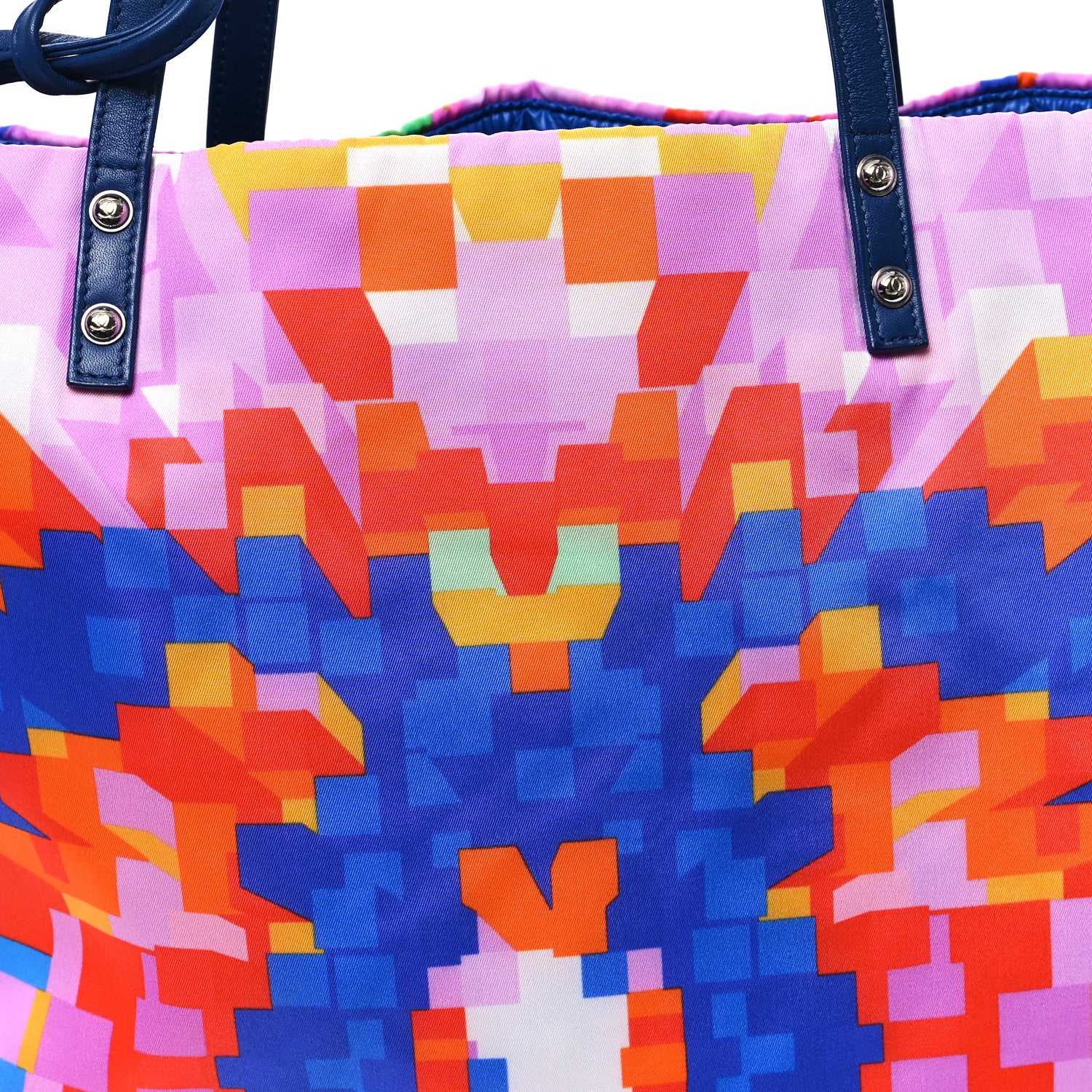 Chanel Nylon Printed CC Tote Multicolor 9 of 11