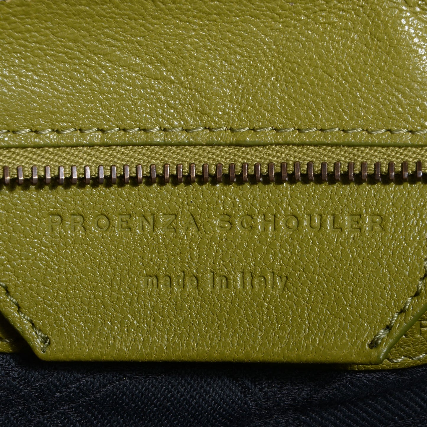 Leather PS1 Mini Pouch Messenger Bag Green