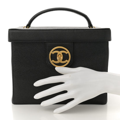 Chanel Caviar Vanity Train Case Black 2 of 12