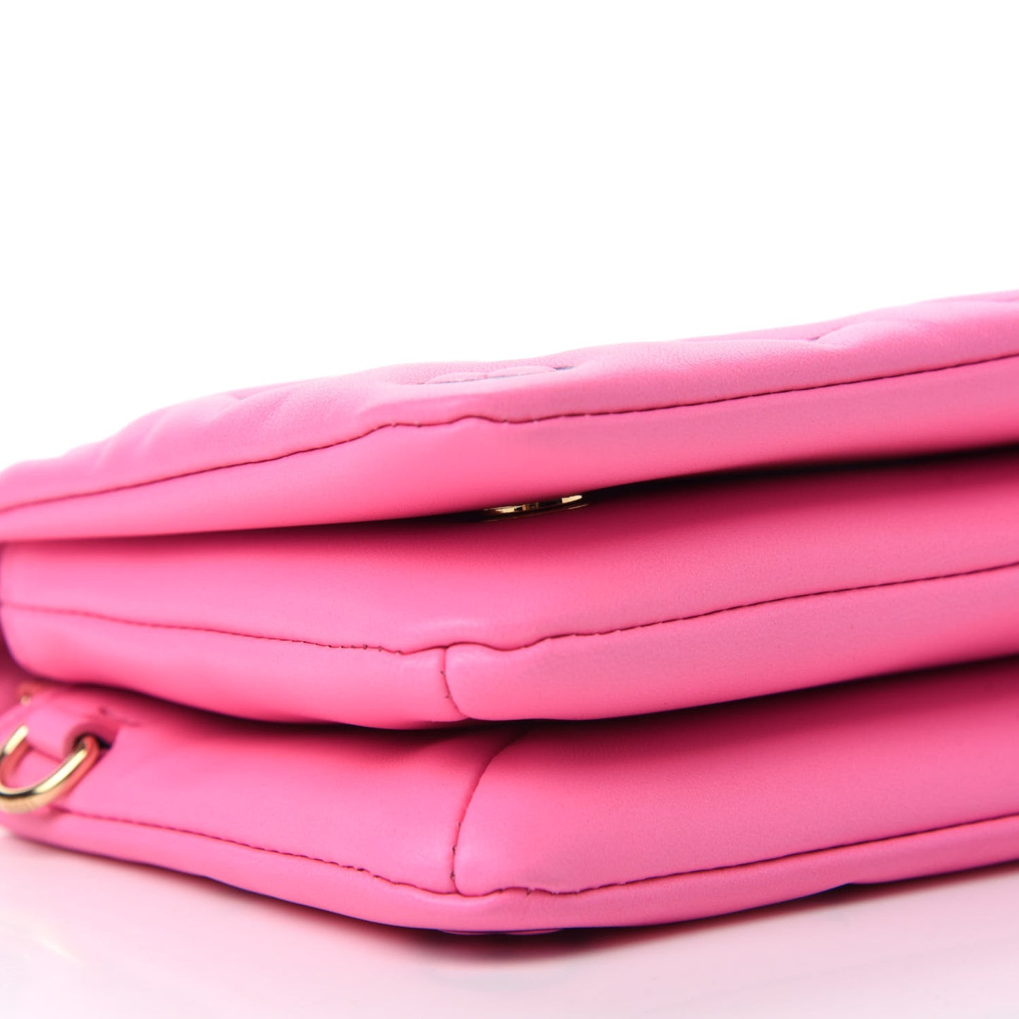 Lambskin Embossed Monogram Vuittamins Pochette Coussin Rose Violet