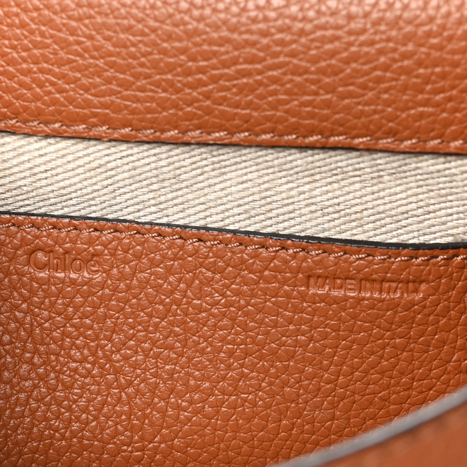 Chloe Grained Calfskin Medium Marcie Saddle Bag Tan 6 of 9