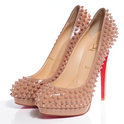 Christian Louboutin Patent Alti Spikes 140 Pumps 38.5 Nude 3 of 6