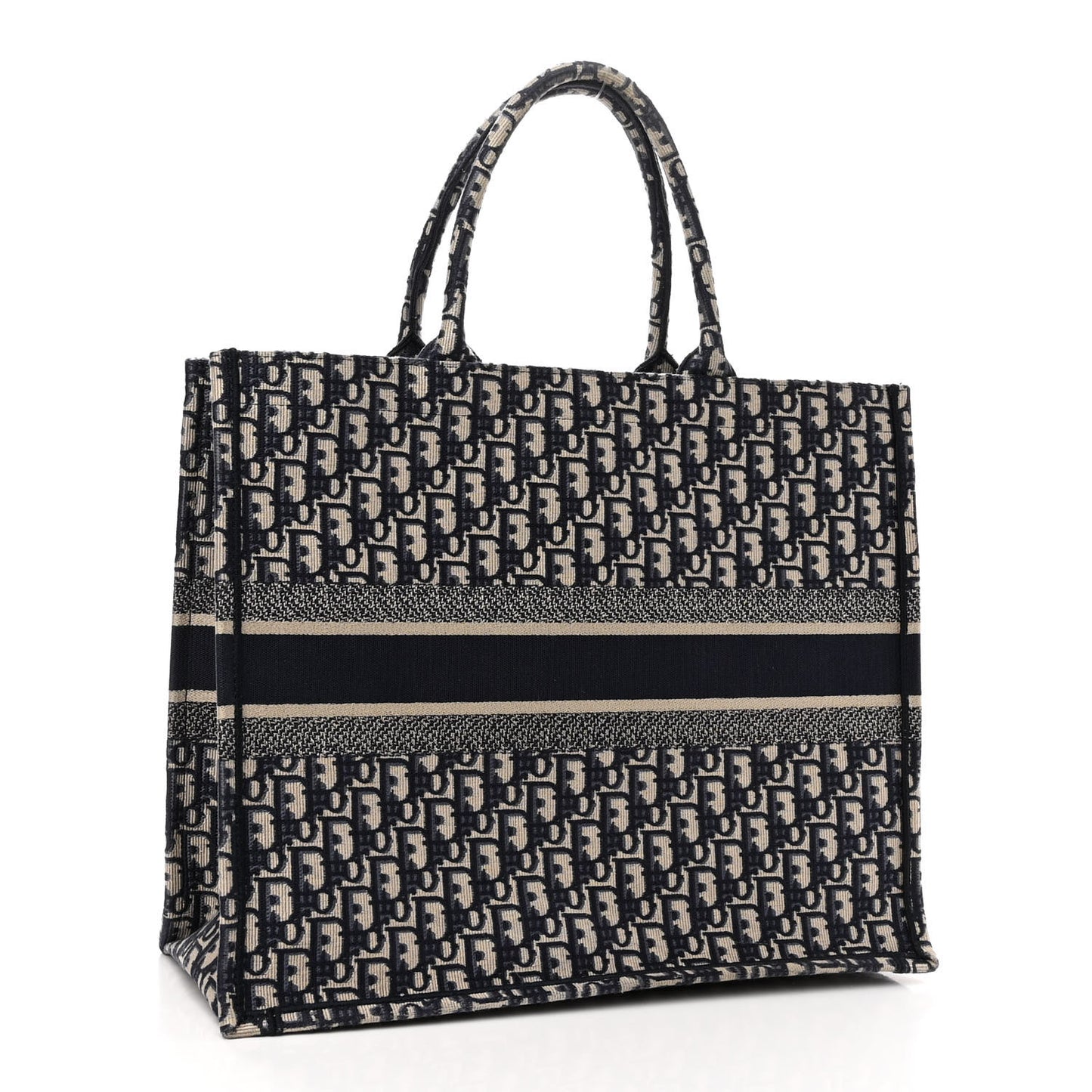 Oblique Book Tote Blue Multicolor