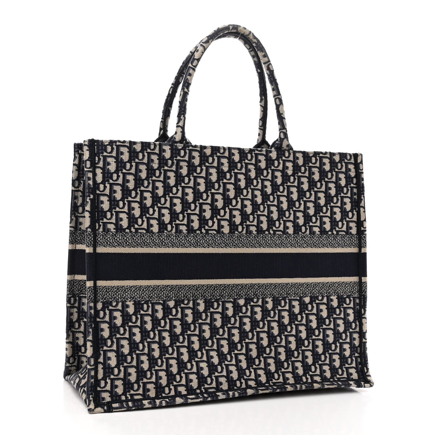 Christian Dior Oblique Book Tote Blue Multicolor 3 of 10