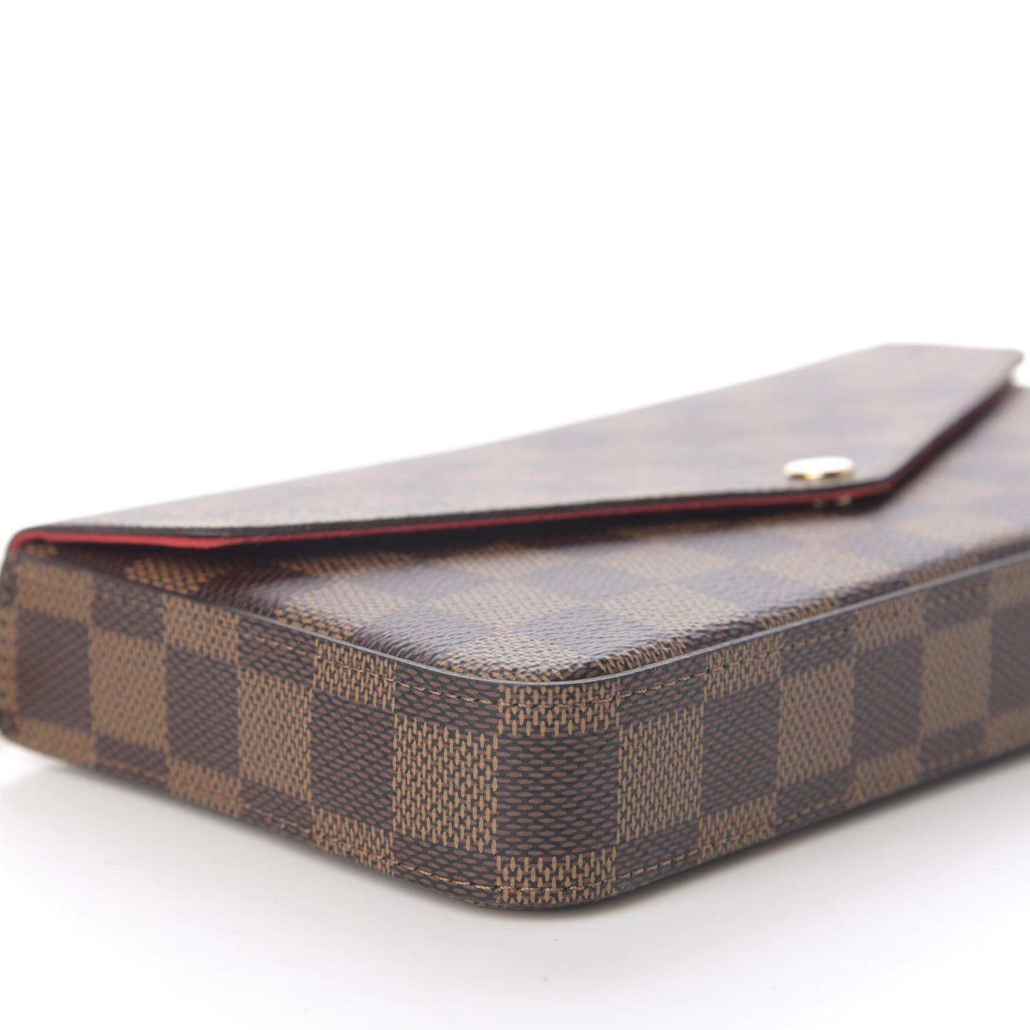 Louis Vuitton Damier Ebene Pochette Felicie Chain Wallet 6 of 14