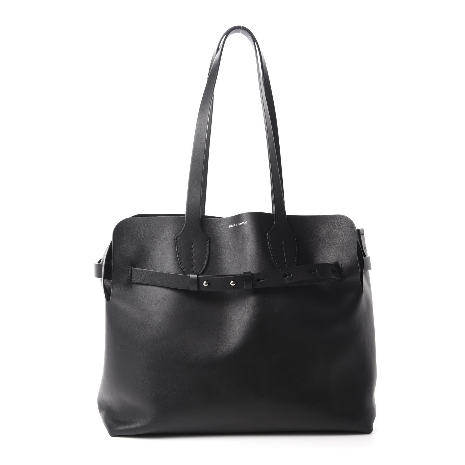 Burberry Soft Smooth Calfskin Medium Tote Black 3 of 12