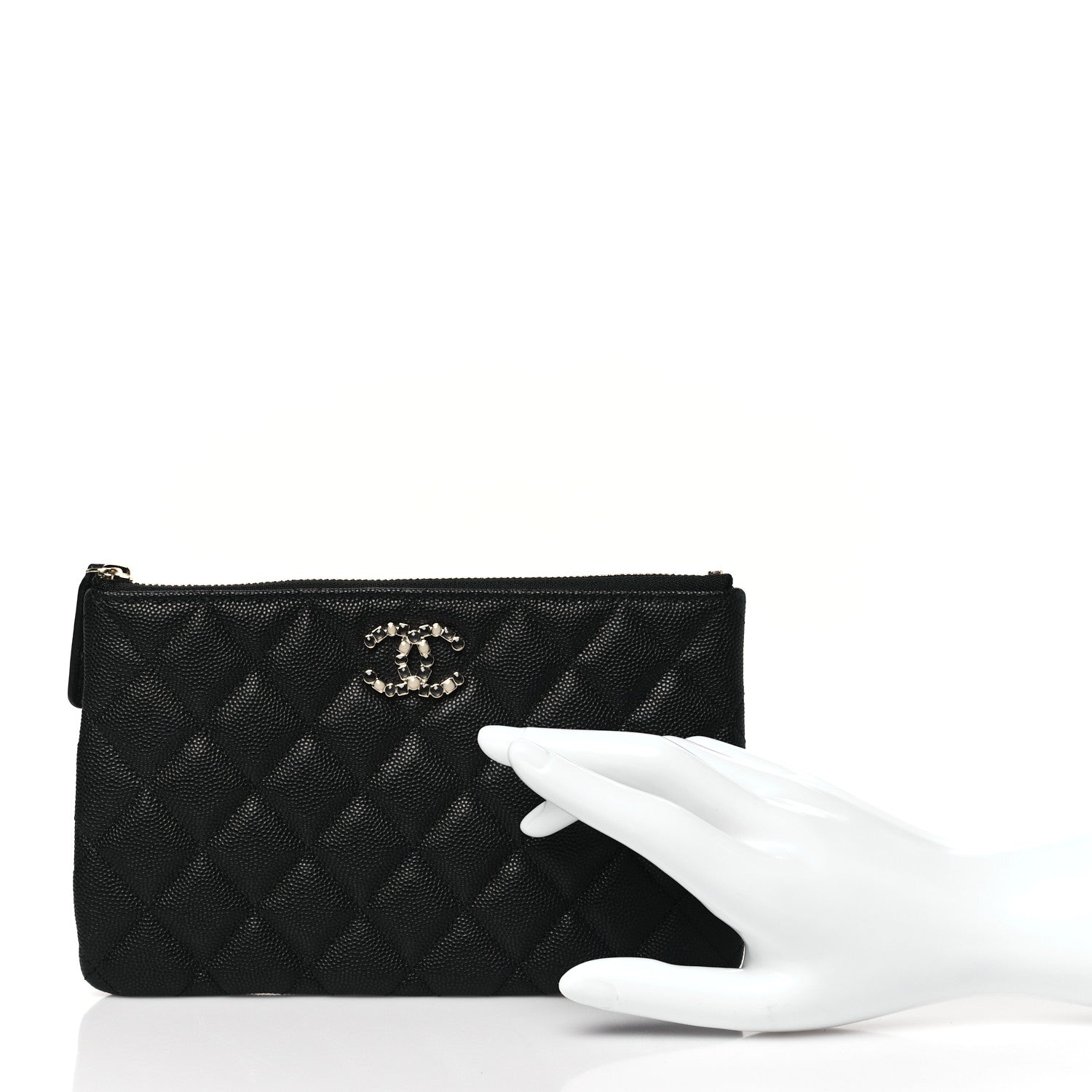 Chanel Caviar Quilted Coco Candy Small Cosmetic Case Black 2 of 10