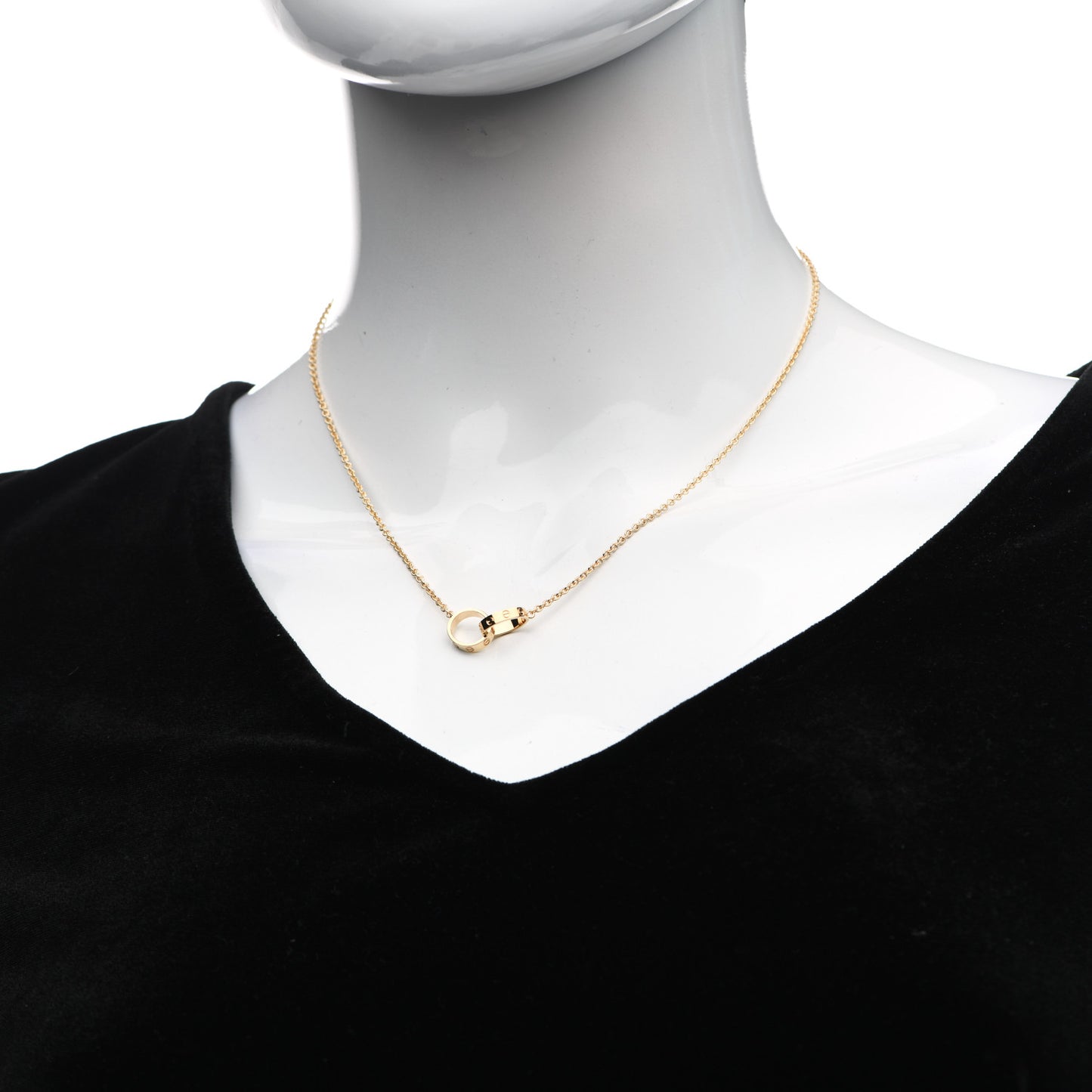 18K Yellow Gold Interlocking LOVE Necklace
