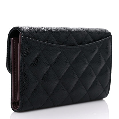 Chanel Caviar Quilted Medium Flap Wallet Black 3 of 12