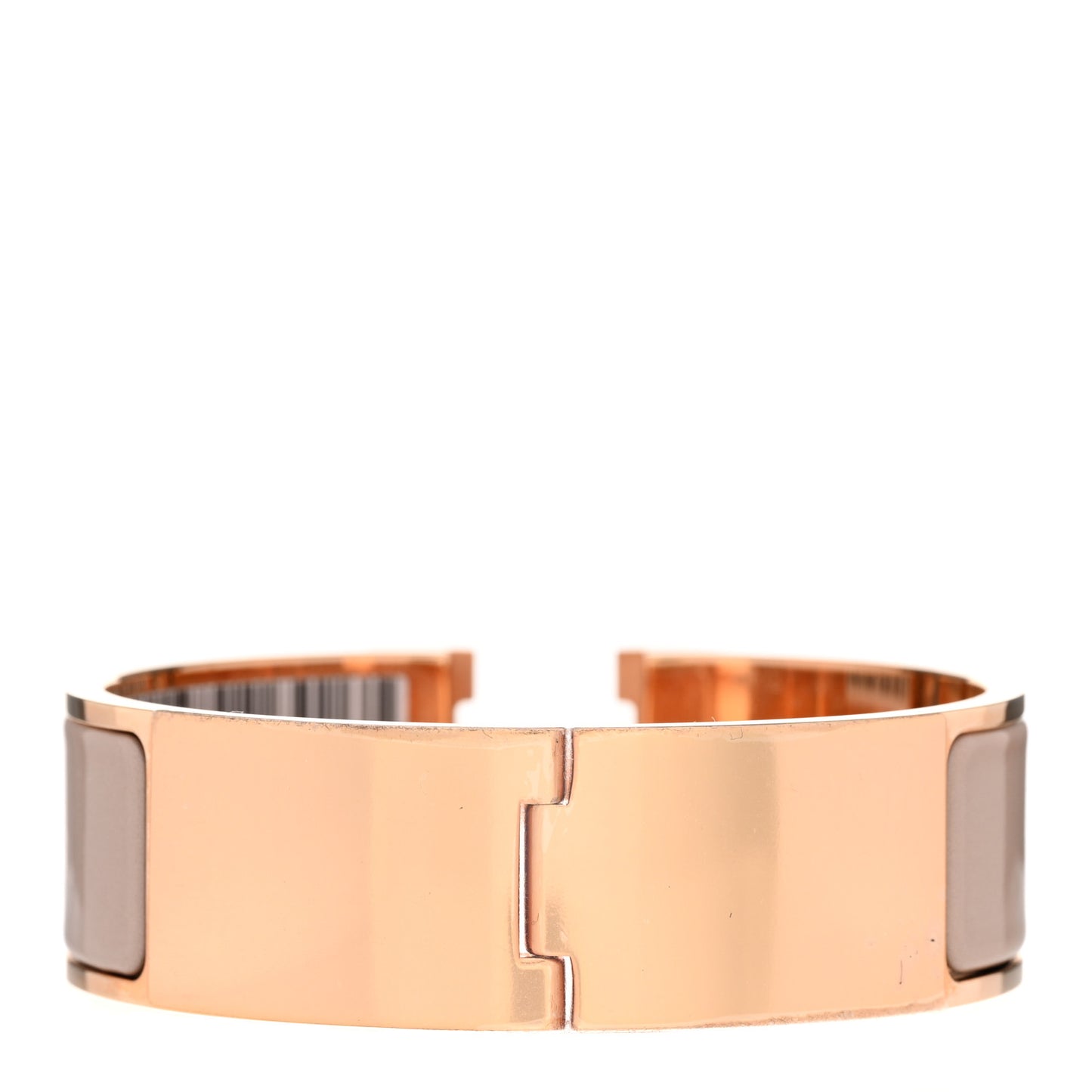 Enamel Wide Clic Clac H Bracelet GM Marron Glace