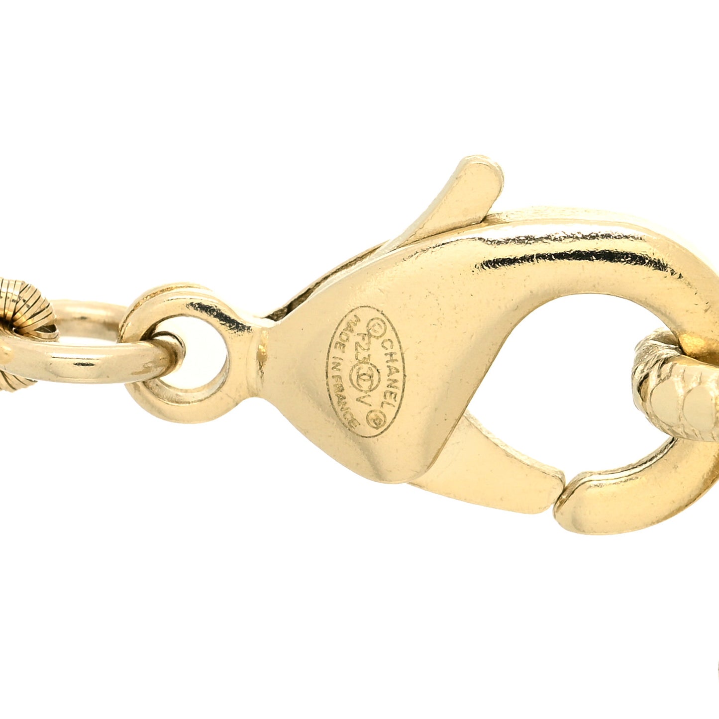 Pearl CC 100th Anniversary Necklace Light Gold