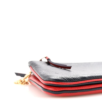 Louis Vuitton Empreinte Double Zip Pochette Marine Rouge 7 of 9