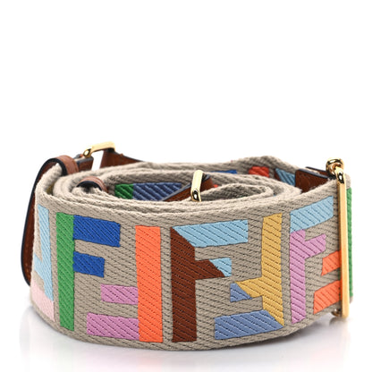 Fendi Canvas Calfskin FF 1974 Adjustable Strap You Multicolor Cuoio 2 of 4
