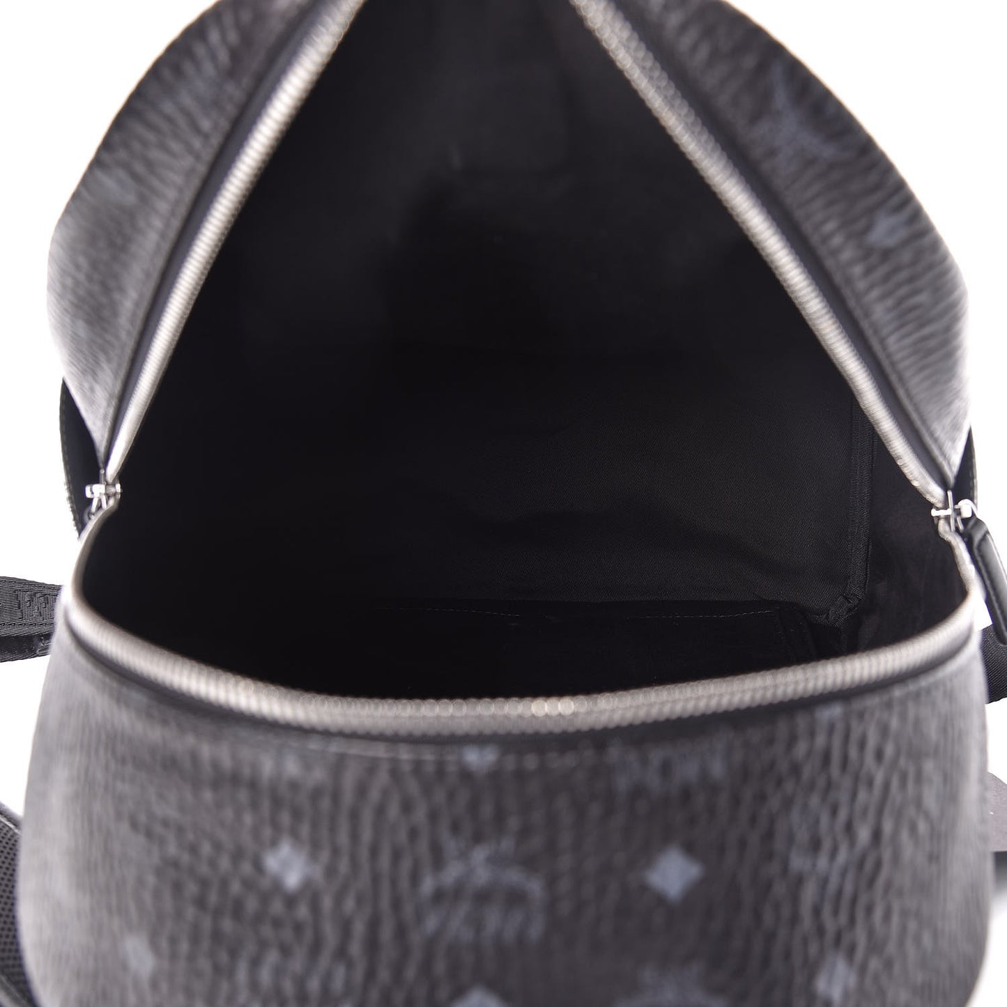 Metallic Visetos Striped Medium Stark Backpack Silver Black