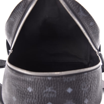 MCM Metallic Visetos Striped Medium Stark Backpack Silver Black 5 of 12