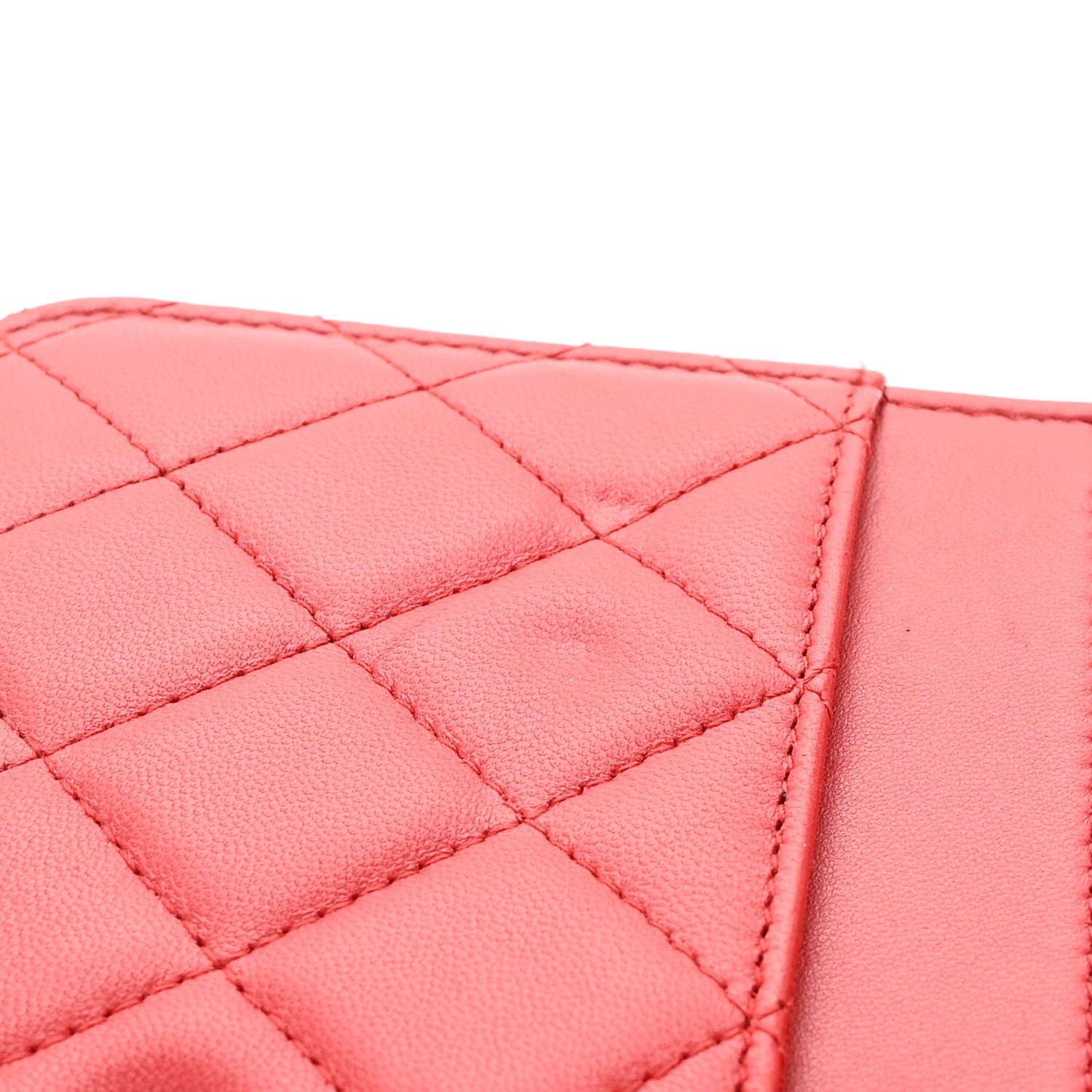 Chanel Lambskin Quilted Tri-Color Wallet On Chain WOC Red Blue 12 of 13