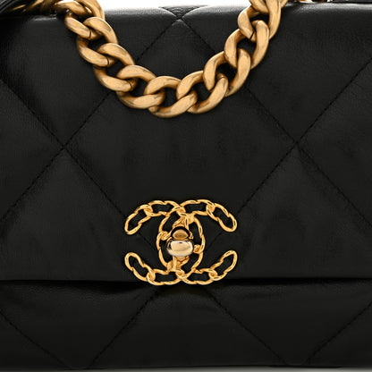 Chanel Goatskin Quilted Medium Chanel 19 Flap Black 8 of 10