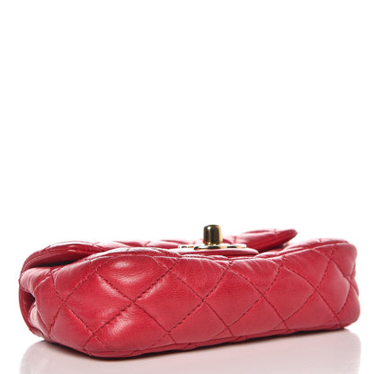 Chanel Lambskin Quilted Extra Mini Flap Heart Valentine Charms Red 4 of 9