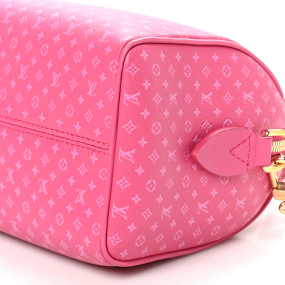 Louis Vuitton Calfskin Nanogram Embossed Speedy Bandouliere 20 Rose 9 of 9